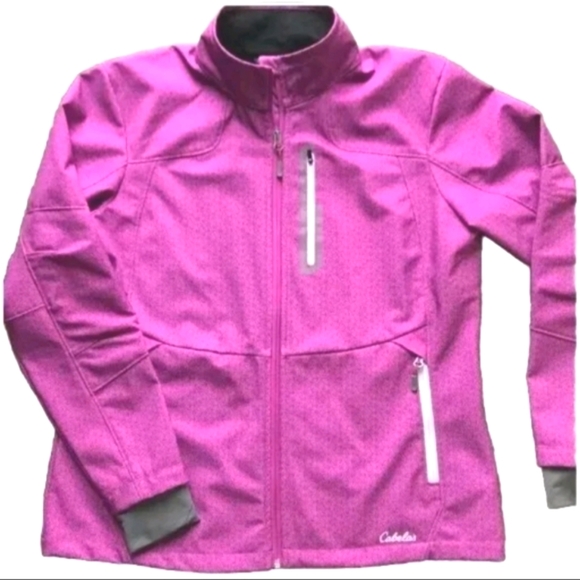 Women's Cabela's Soft Lined Zip Front Jacket Pink Multi Pockets Size Large - Picture 5 of 10